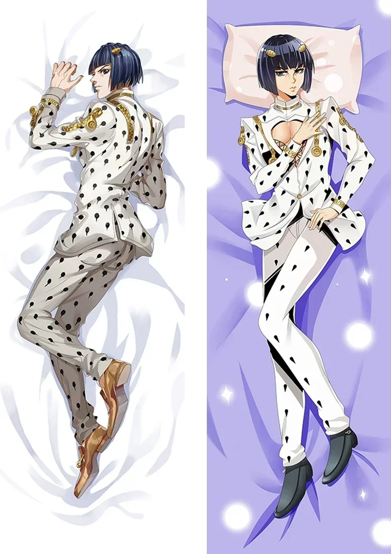 

Anime Pillow Case JoJo's Bizarre Adventure Bruno Bucciarati Dakimakura Double Side Print Hugging Body Cushion Cover Otaku Waifu
