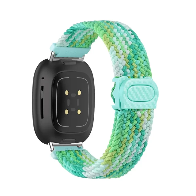 Bracelet En Nylon élastique Pour Fitbit Versa 3 Et Sense - Réglable, Respirant, Confort Toute La Journée - Remplacement Facile