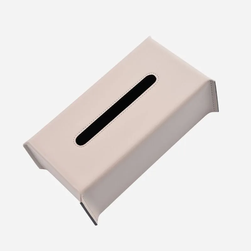 Nordic Style PU Leather Tissue Box Minimalist Design Waterproof Desktop Paper Holder for Living Room Bedroom Storage Organizer 4