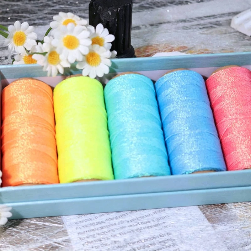 야광 네온 왁스 코드 0.3mm 120미터 마법 발광 실 DIY 매듭 및 팔찌 제작용