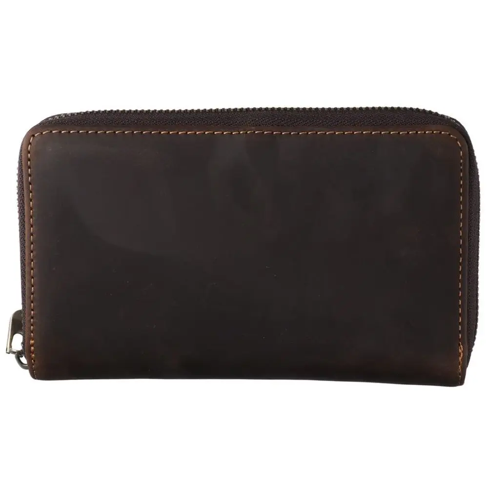 

Brown Pencil Case Office Supplies PU Leather Pencil Pouch Pen Bag