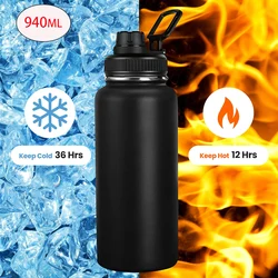 32 Oz Vacuum Insulated Metal Stainless Steel Insulated Mug Leak Proof for Hot and Cold Drinks, Travel and Outdoor Activities