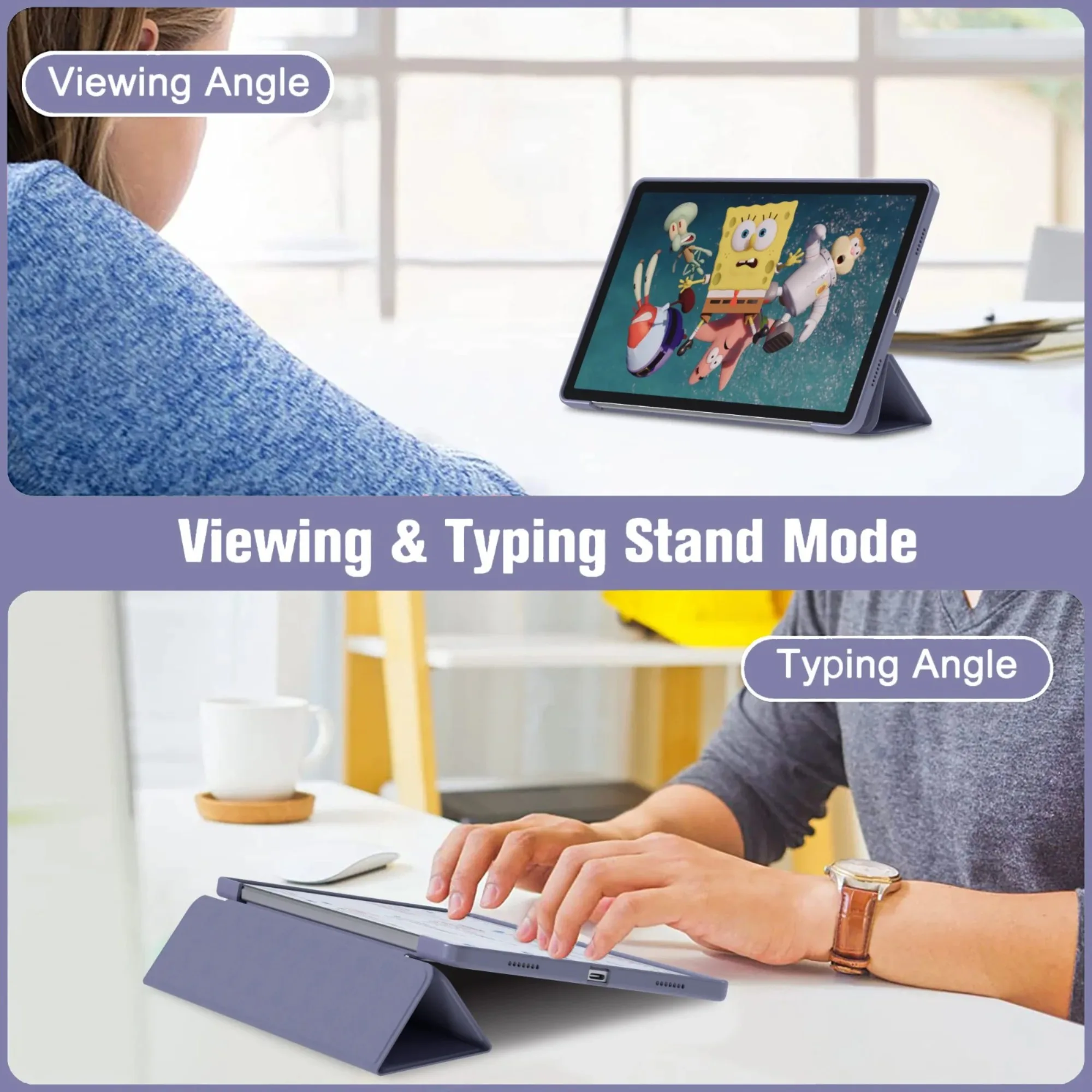 Premium Tablet Case with Tri-fold Stand and Smart Cover Design