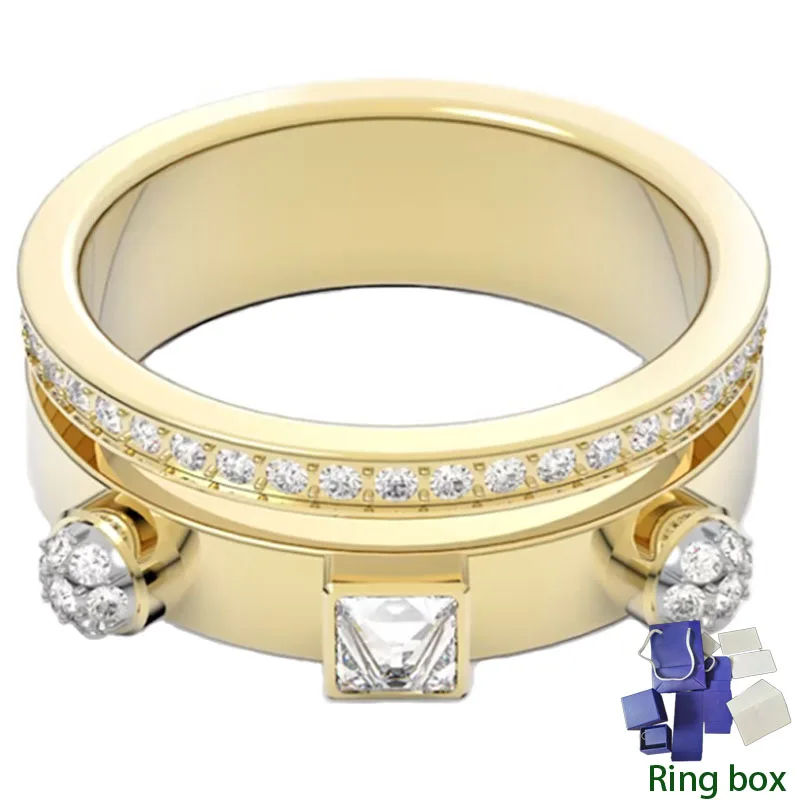 

Индивидуальное женское роскошное изысканное блестящее кольцо со стразами, модное женское кольцо 2023, новые трендовые ювелирные изделия, рождественский подарок, бесплатная доставка