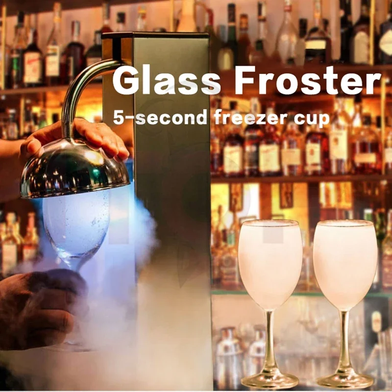 LXCHAN Instant Glass Cup Froster Fast Frost Ice Cup Glass Cooler Machine Cool Glass CO2 Glass Chiller for Beer Wine Whiskey