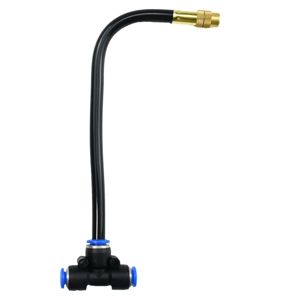 Free Bending Yellow Copper Mist Nozzle 8mm Straight Push Lock Joint Garden Watering Humidification Sprayer 2