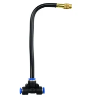 Free Bending Yellow Copper Mist Nozzle 8mm Straight Push Lock Joint Garden Watering Humidification Sprayer 2