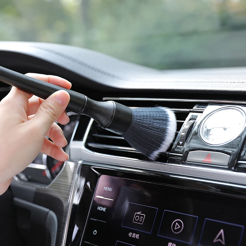 Car Detailing Brush Super Soft Auto Interior Detail Brush With Synthetic Bristles Car Dash Duster Brush Accessories 4