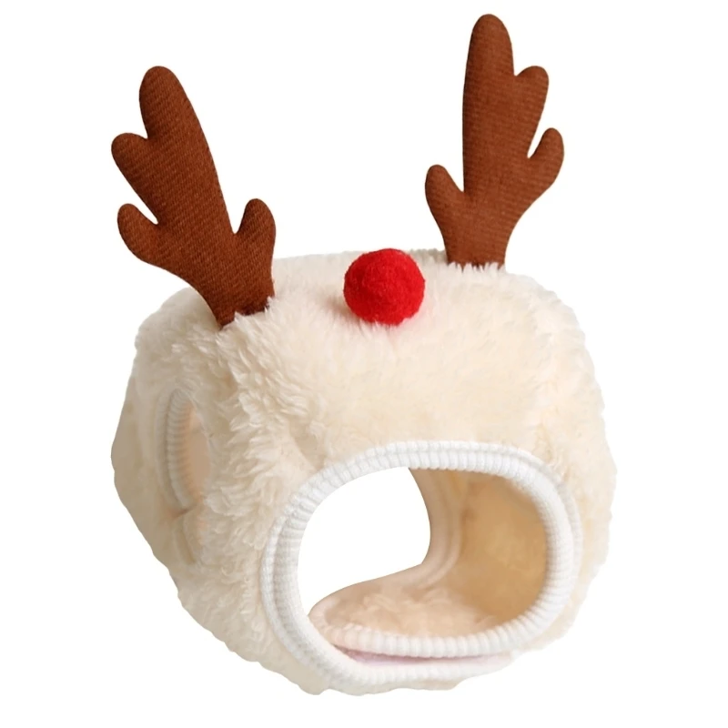 

Носимый головной убор для щенков/нагрудник кавайный Рождественский праздничный костюм для домашних собак и кошек с легкой стяжкой и свободной завязкой универсальный размер