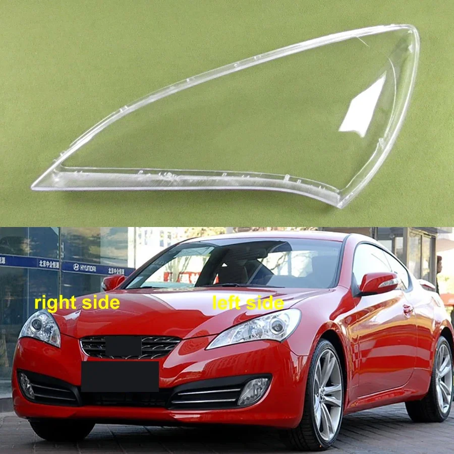 

For Hyundai Rohens Coupe 2009 2010 Headlamp Cover Transparent Headlight Shell Lens Plexiglass Replace Original Lampshade