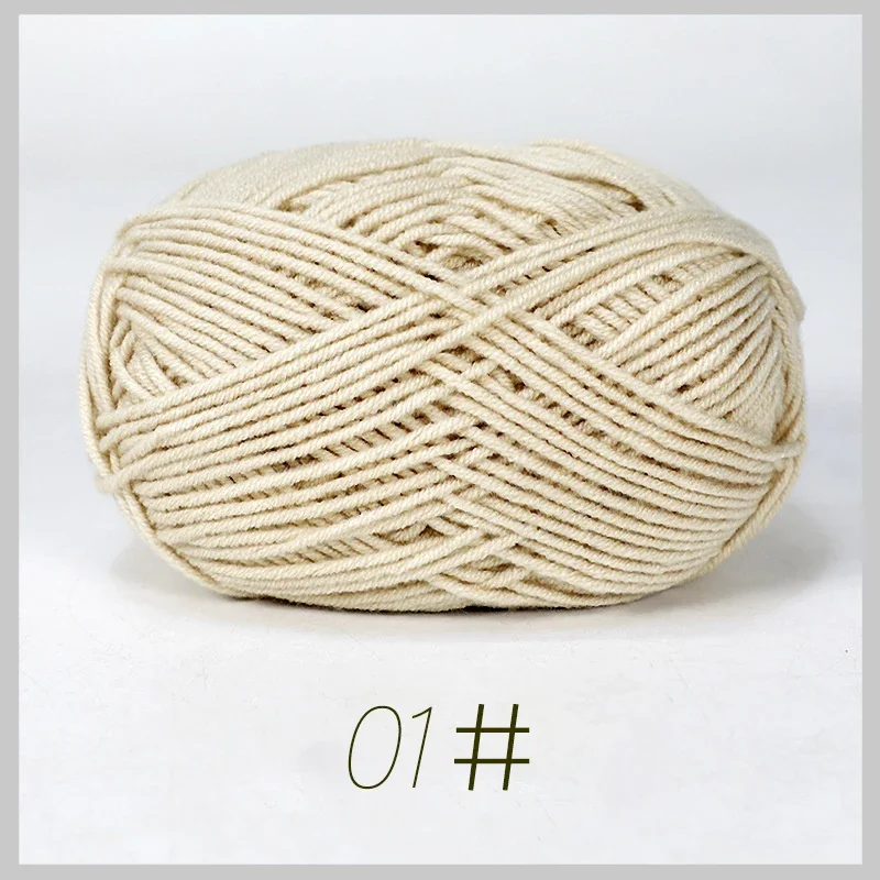 Luxurious Soft Milk Cotton Yarn Pack for Knitting and Crochet Projects - 5PCS, Total 250g
