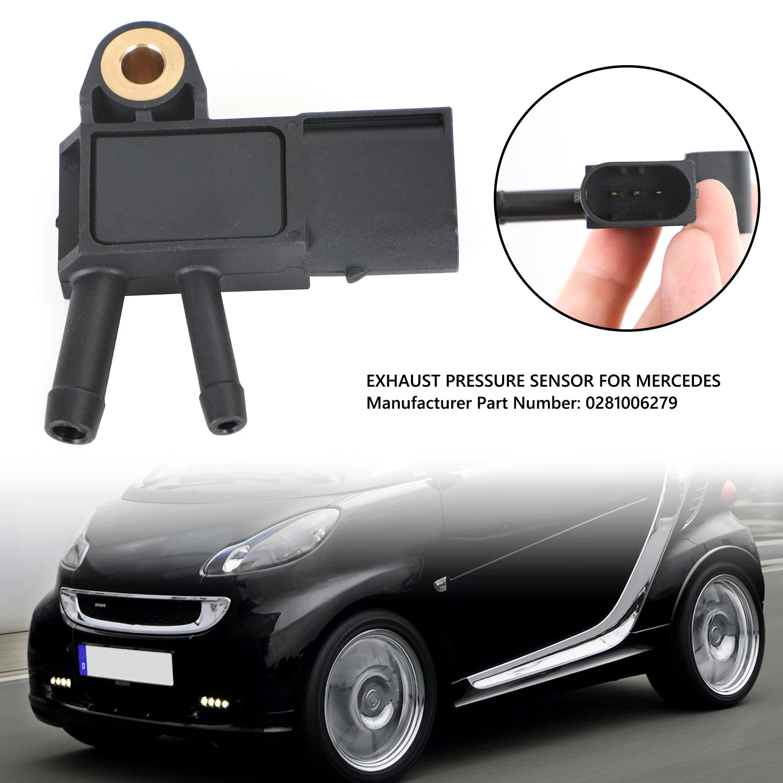 Artudatech Dpf Exhaust Pressure Sensor 0281006279 For Mercedes-Benz A B C E G Class Car Accessories