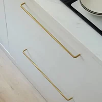 มือจับลิ้นชักทองเหลืองยาว มือจับตู้เสื้อผ้า มือจับประตูตู้ครัว อุปกรณ์ครัว มือจับตู้เก็บของ มือจับตู้เสื้อผ้า มือจับเฟอร์นิเจอร์ 3