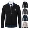 2023 chenille padded jacket men's winter warm trend knitted cardigan sweater coat 5