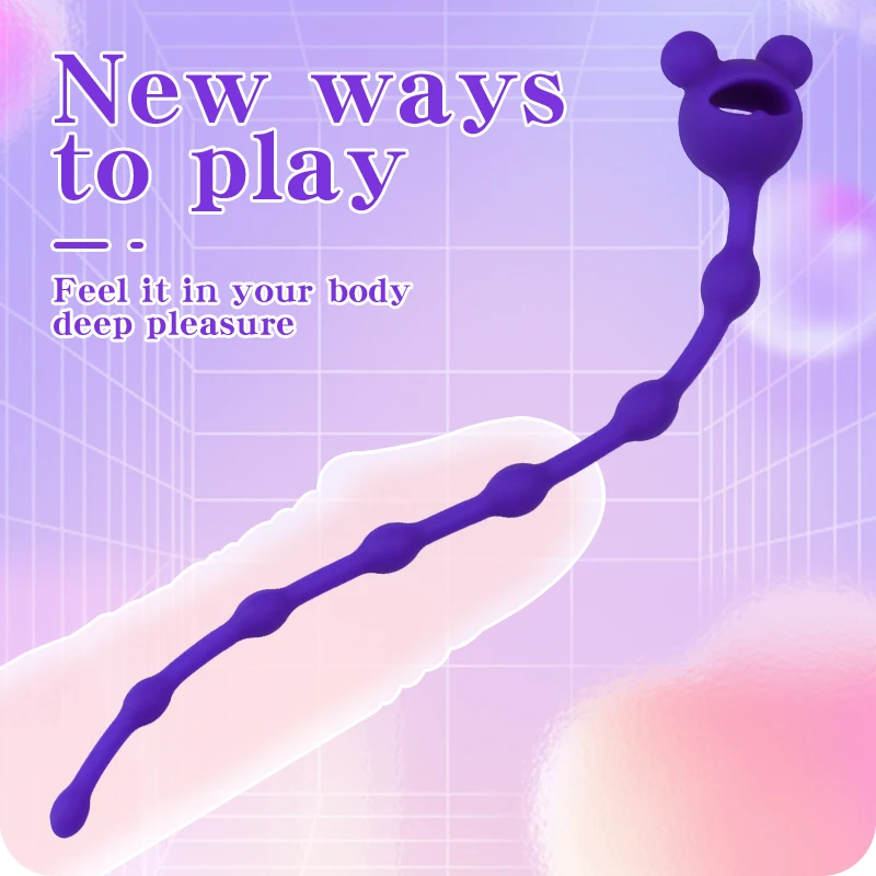 

Soft Silicone Urethral Penis Plug With Beads Horse Eye Stimulation Insert Urethra Dilator Massager Adult Sex Toys for Men