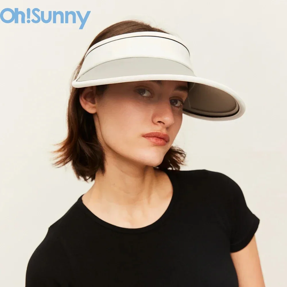 

OhSunny Sun Visor Caps Sun Protection Anti-UV Sun Hats for Women Sports UPF50+ Sunscreen Unisex Panama Chapeu Feminino Cycling