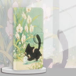 Elegant Leather Magnetic Flip Case - Adorable Cat Design Wallet Cover for Mi Civi 2 (5G) (04)