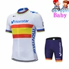 Movistar Kids Fluorescent Green Cycling Jersey Set Mountain Bike Clothes Sportswear Racing Children Bicycle Clothing Cycling Kit 2