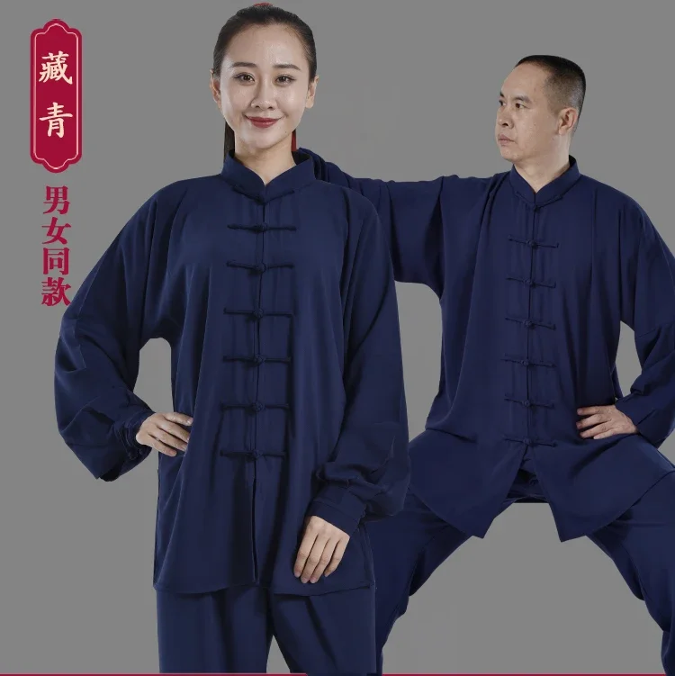 2Pcs/Set Unisex Kung Fu Clothing Suit Practice Button Placket Shirt Loose Chinese Traditional Tai Chi Suit Uniform Top + Pants traditional chinese hard pen copybook running regular script calligraphy copybook chinese character caligrafia copybook practice