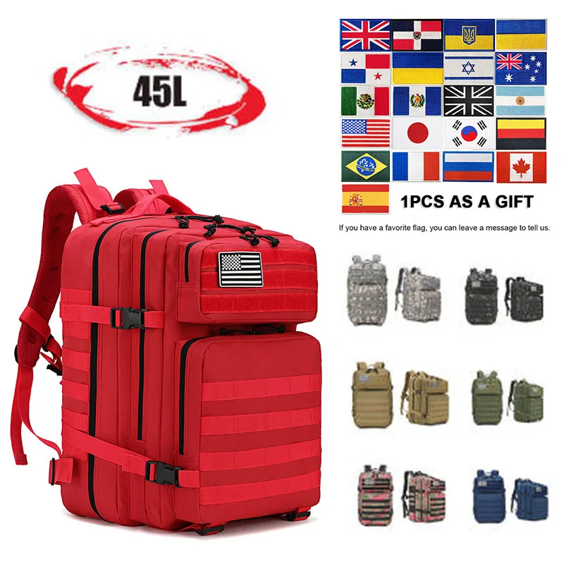 

30L/45L Camouflage Backpack Men Large Capacity Mountaineering 900D Oxford Waterproof Outdoor Travel Bag Field Hiking Camping Bag