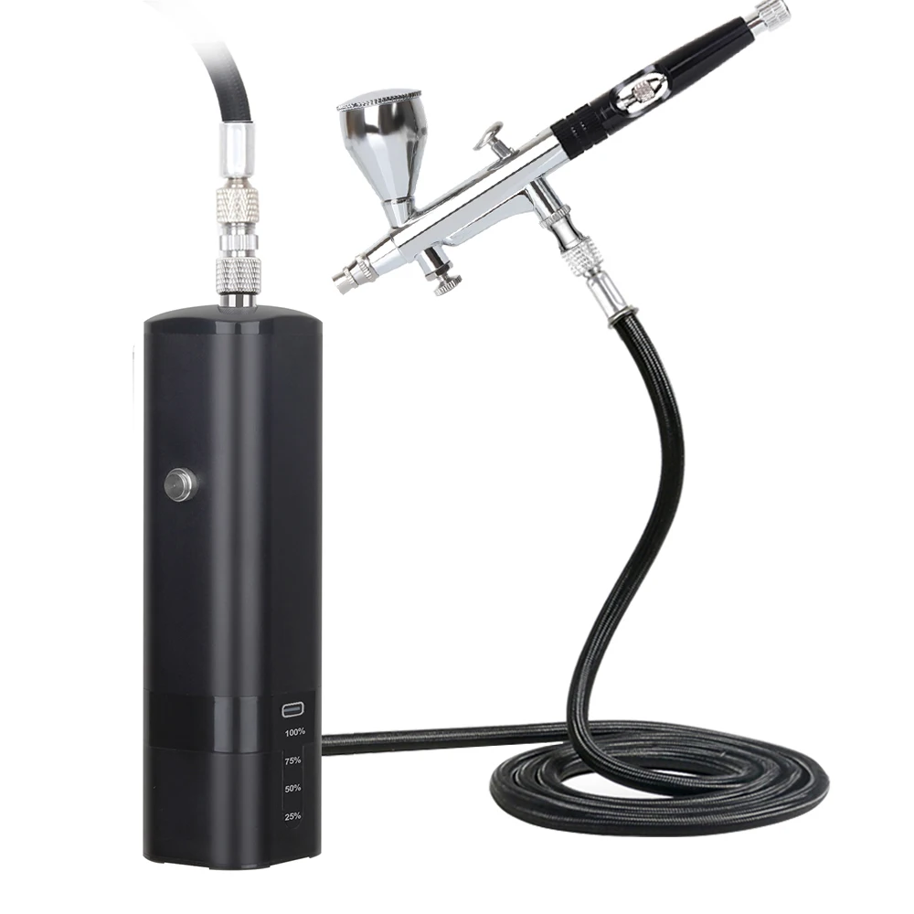 Hhc New Portable Ricaricabile Cordless Airbrush Kit Tattoo Paint Makeup Nail Spray Gun Pen Air Brush Paint