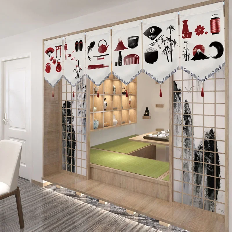 Japanese Noren Hanging Flag Living Room Dining Room Kitchen Door Curtain Partition Curtain Izakaya Sushi Restaurant Decor 2