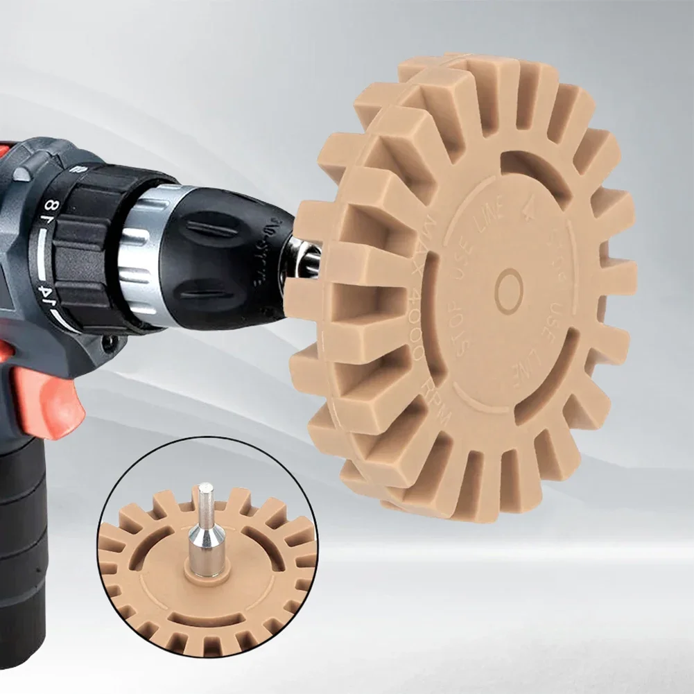 4inch Rubber Eraser Wheel Drill Adapter Adhesive Remover Sticker Remover Remove Car Decals Vinyl & Stickers Auto Body car sticker remover
