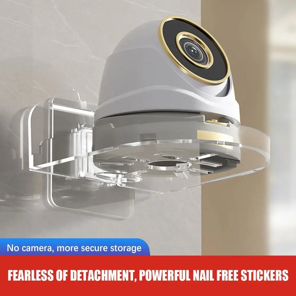 

1Pc Camera Bracket Punch-free Wall-mounted Surveillance Bracket Universal Monitor Rack Nail-free Glue-free Traceless Acrylic