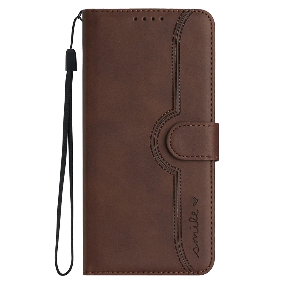 Elegant Leather Flip Wallet Case with Book-Style Card Slot and Phone Cover