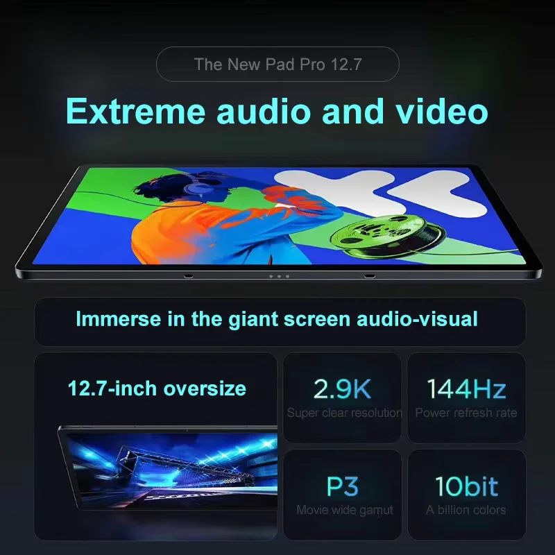Lenovo XIAOXIN Pad Pro12.7 2025 Entertainment Office Learning Game Tablet Super Interconnection Tianji 8300 2.9k 144Hz Gray 3
