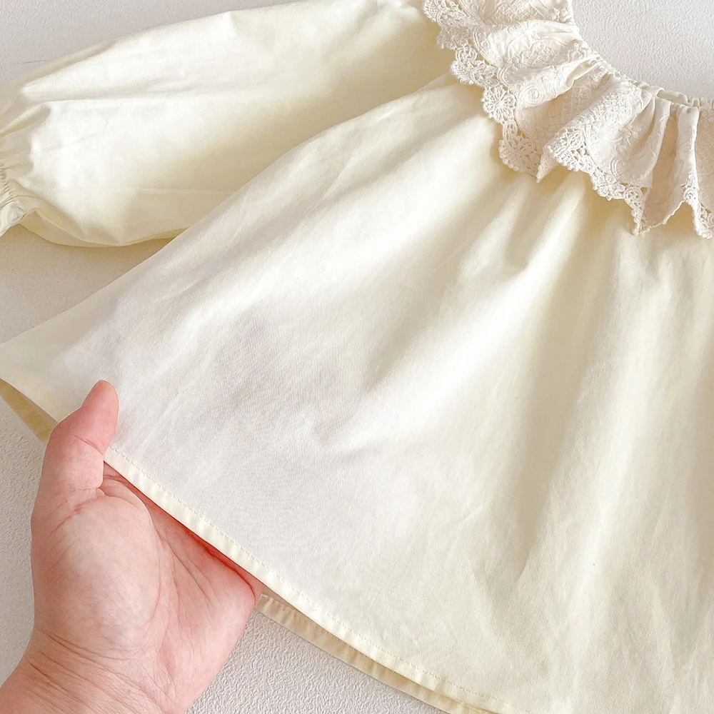 0-24m Baby Mädchen Rüschen Hemd Frühling Baumwolle Langarm Spitze Bluse Infant Neugeborenen Tops Kinder Shirts Kleinkind mädchen Kleidung – Detail 5