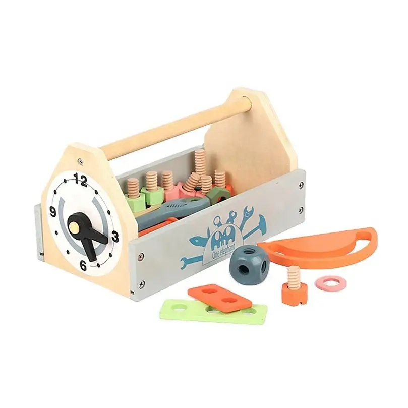 Toy Tool Set Educational Wooden for Kids Style Garden Material Play