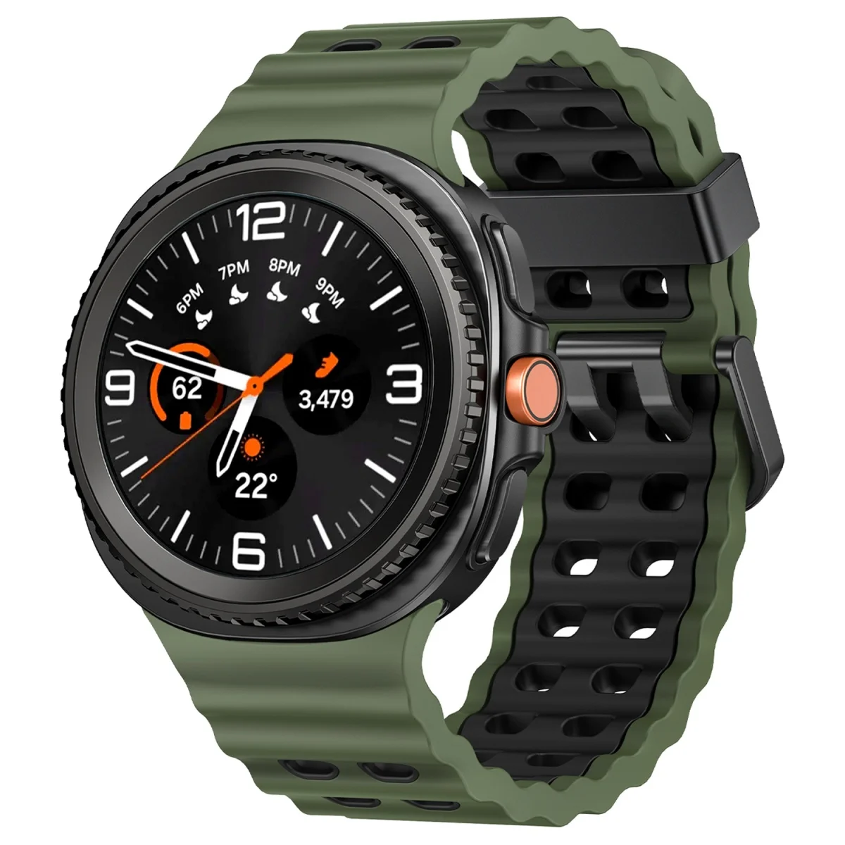 Two-Tone Breathable Marine Silicone Sport Strap