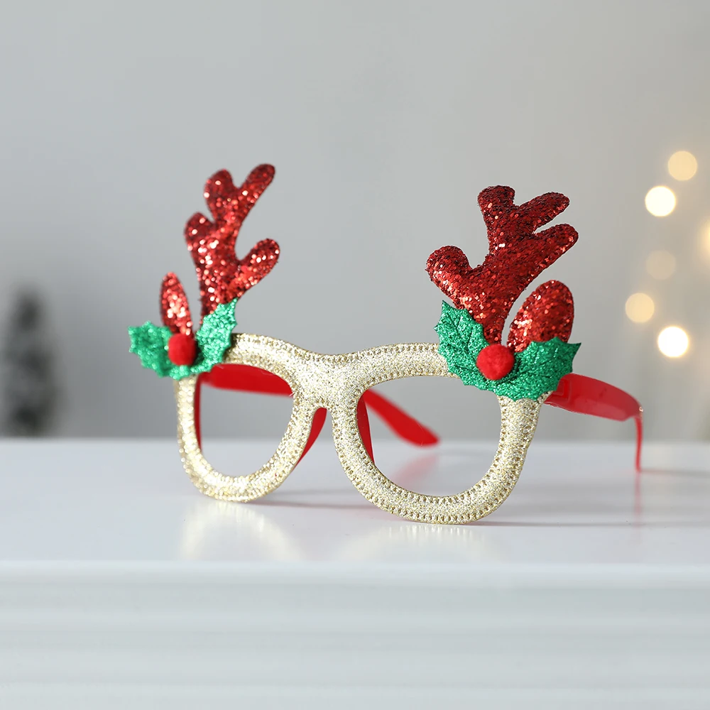 Moyic Marco de gafas de árbol de Navidad de Papá Noel, 12 unidades, gafas  de Feliz Navidad, regalo para niños, gafas de muñeco de nieve de Papá Kits  de decoración para fiestas