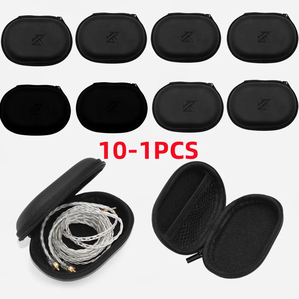 101PCSKZBoxEarphonesCaseHeadphonesOvalProtectiveCaseUsbData
