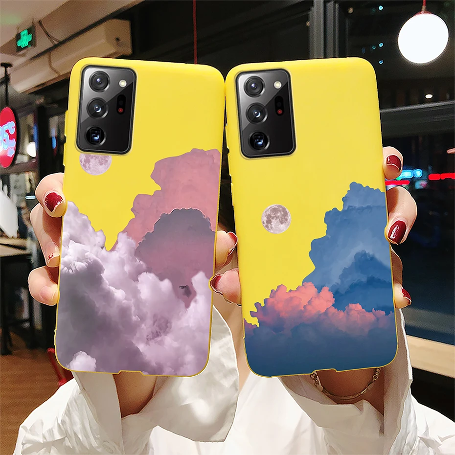 Per Samsung Galaxy Note 20 Custodia Ultra 5G Cute Cloud Moon Custodia Morbida In Silicone Custodia Protettiva Bupmer Note20 Note 20 Custodie Ultra