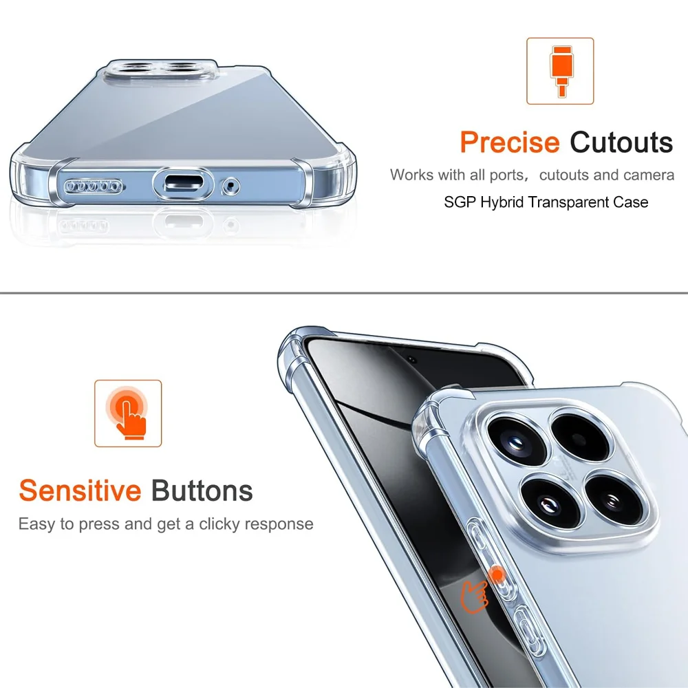 Anti-Yellow Transparent Soft Back Shockproof Clear TPU Phone Case Cover