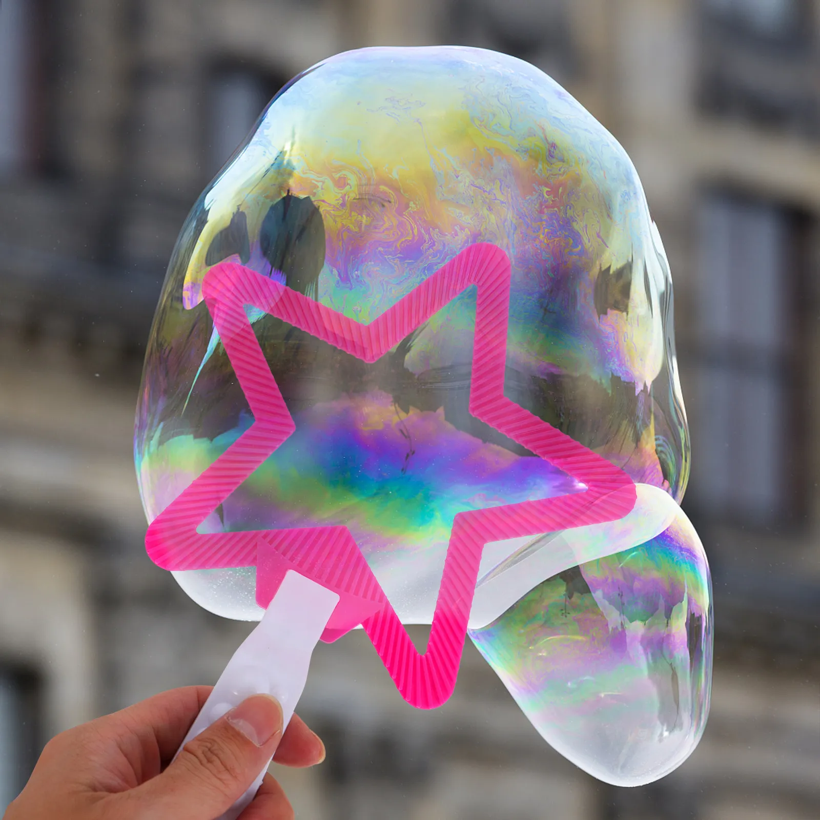 9개 대형 버블 막대 다채로운 세트 가볍고 안전한 플라스틱 야외 비눗방울 만들기 재미있는 파티 활동 버블 막대 세트