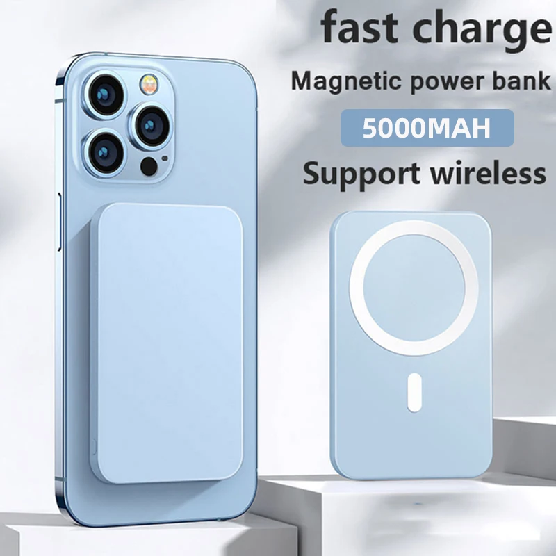  - 10000mah Magnetic Power Bank 22.5W PD Wireless Fast Charging Powerbank LED Digital External Auxiliary Battery For IPhone Xiaomi