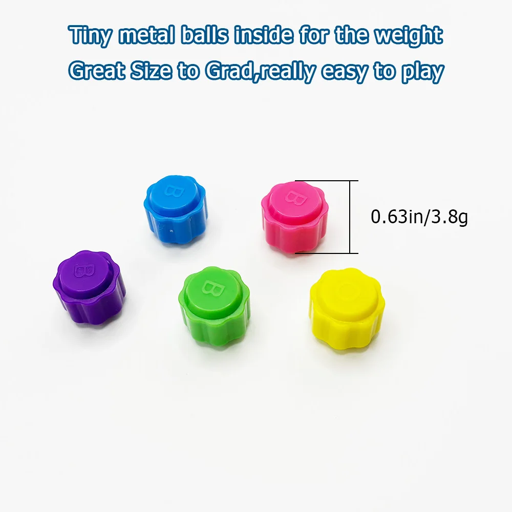 20개의 스틸 비즈가 포함된 업그레이드된 가중 공기 게임 세트, 한국 전통 공기 게임, 파티 및 사회적 놀이용 진짜 공기 게임