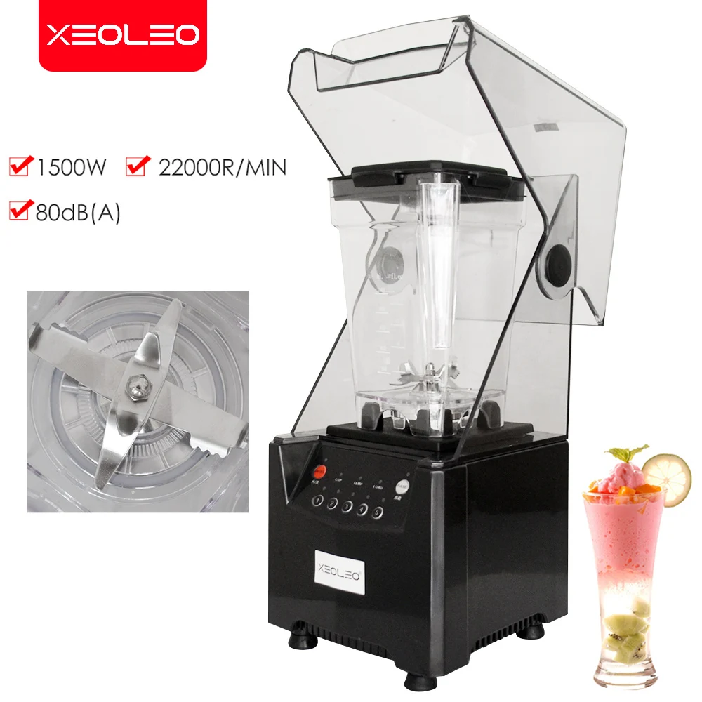 Food Blender Commercial Blender Xeoleo Food blender Commercial blender 1500w Sound insulation Food Processor Smoothie Maker Mute Juicing machine mixer