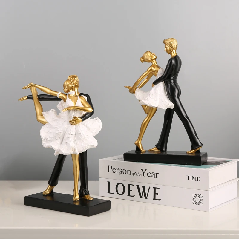 

Statue à la main famille amour sculpture double ballet pendule souvenir d'enfance artisanat cadeau pour enfants