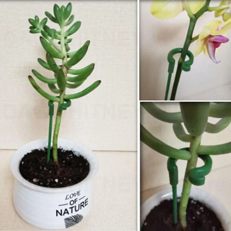 5/10x 37cm 48cm Plastic Plant Supports Holder Bracket Flower Stand climbing Fixed Protection Tool For orchid U26