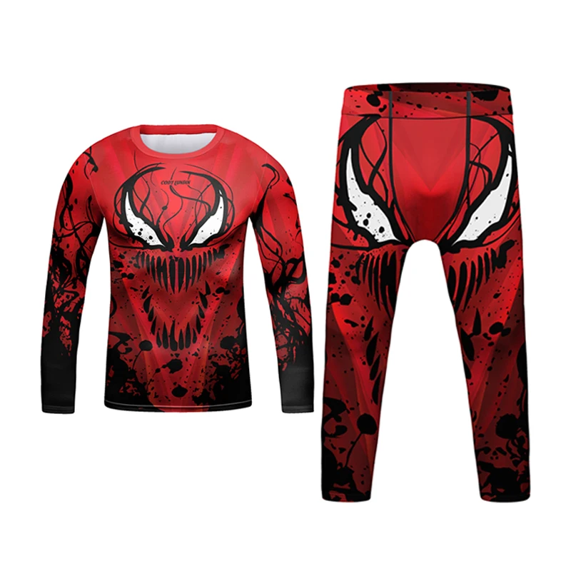 Sports Apparel MMA kids Rash guard Jiu jitsu T-shirt+Pant Sets Rushguard BjJ Kickboxing Jerseys Boy Children Gi Muay Thai Shorts