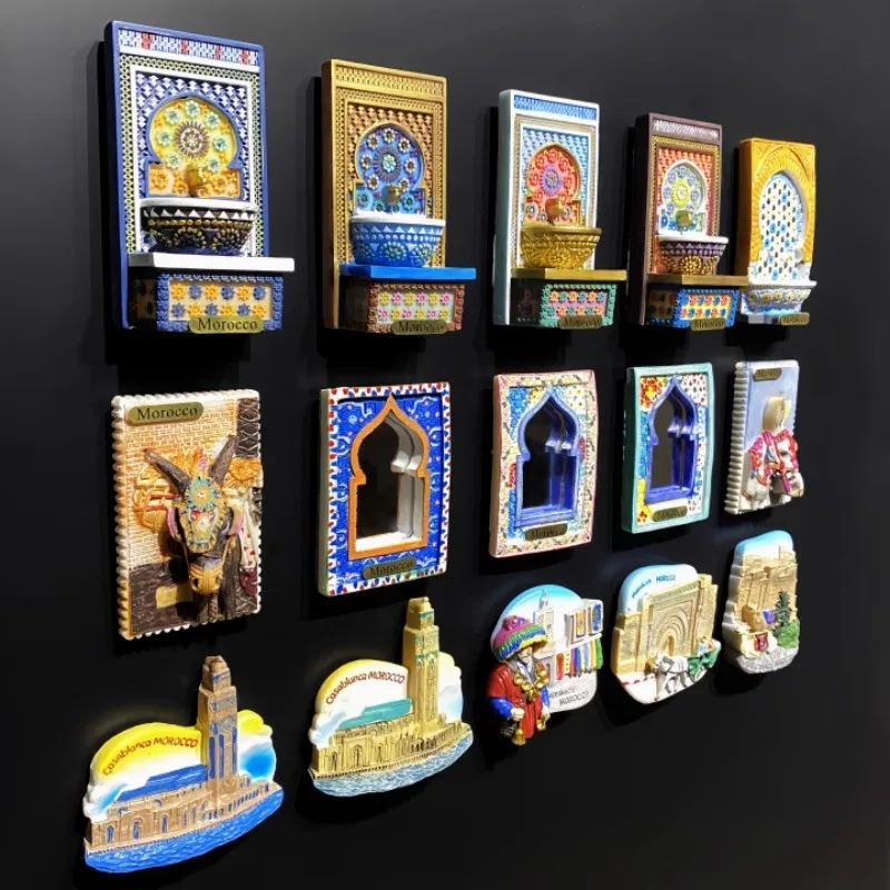 Morocco Fridge Stickers Africa Travelling Souvenirs Marrakech Fridge Magnets Photot Wall Magnetic Stickers Wedding Gifts magnetic fridge magnets magnetic sticker magnetic fridge stickers refrigerator decor