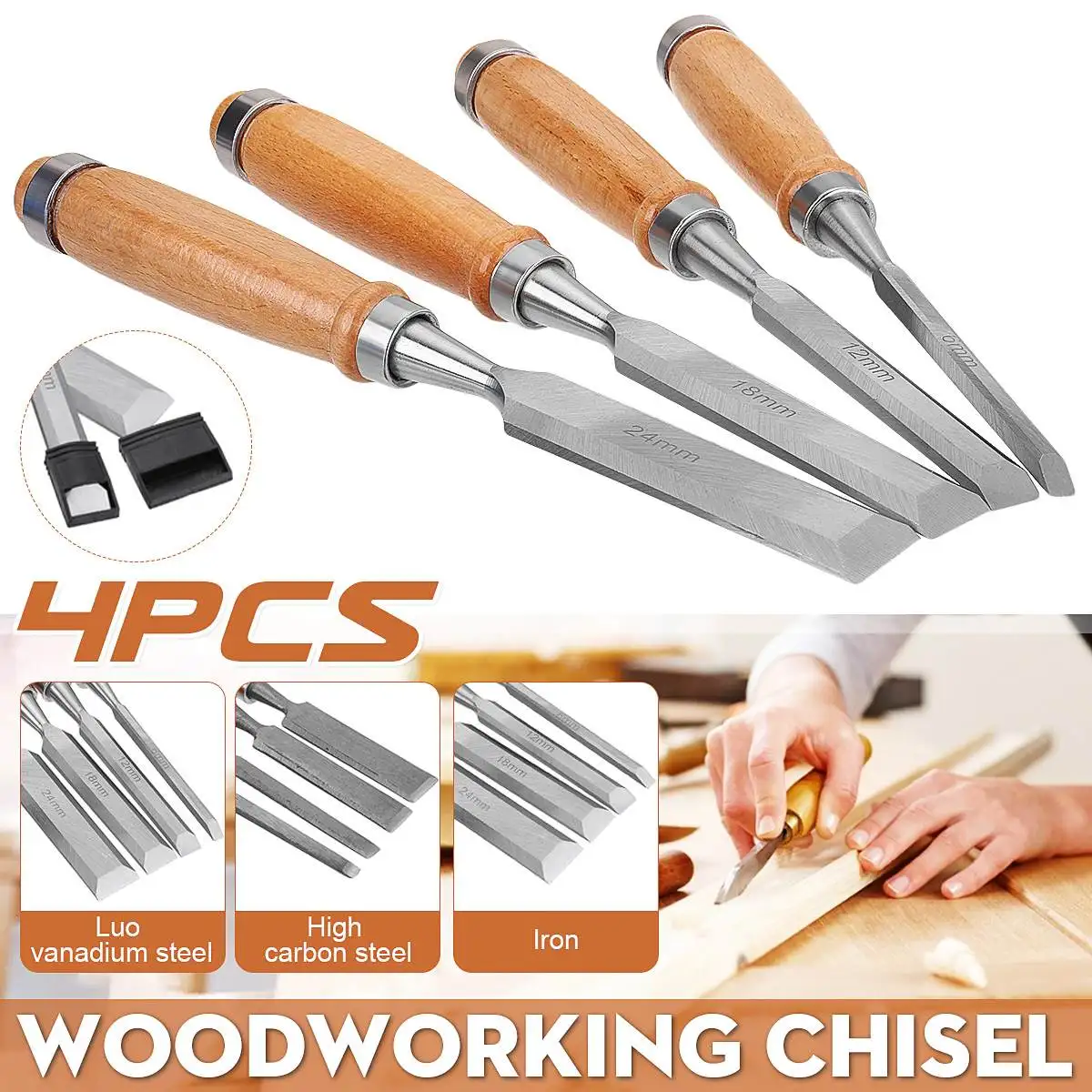 4Pcs-set-Manual-Wood-Carving-Hand-Chisel-Tool-Set-Professional ...