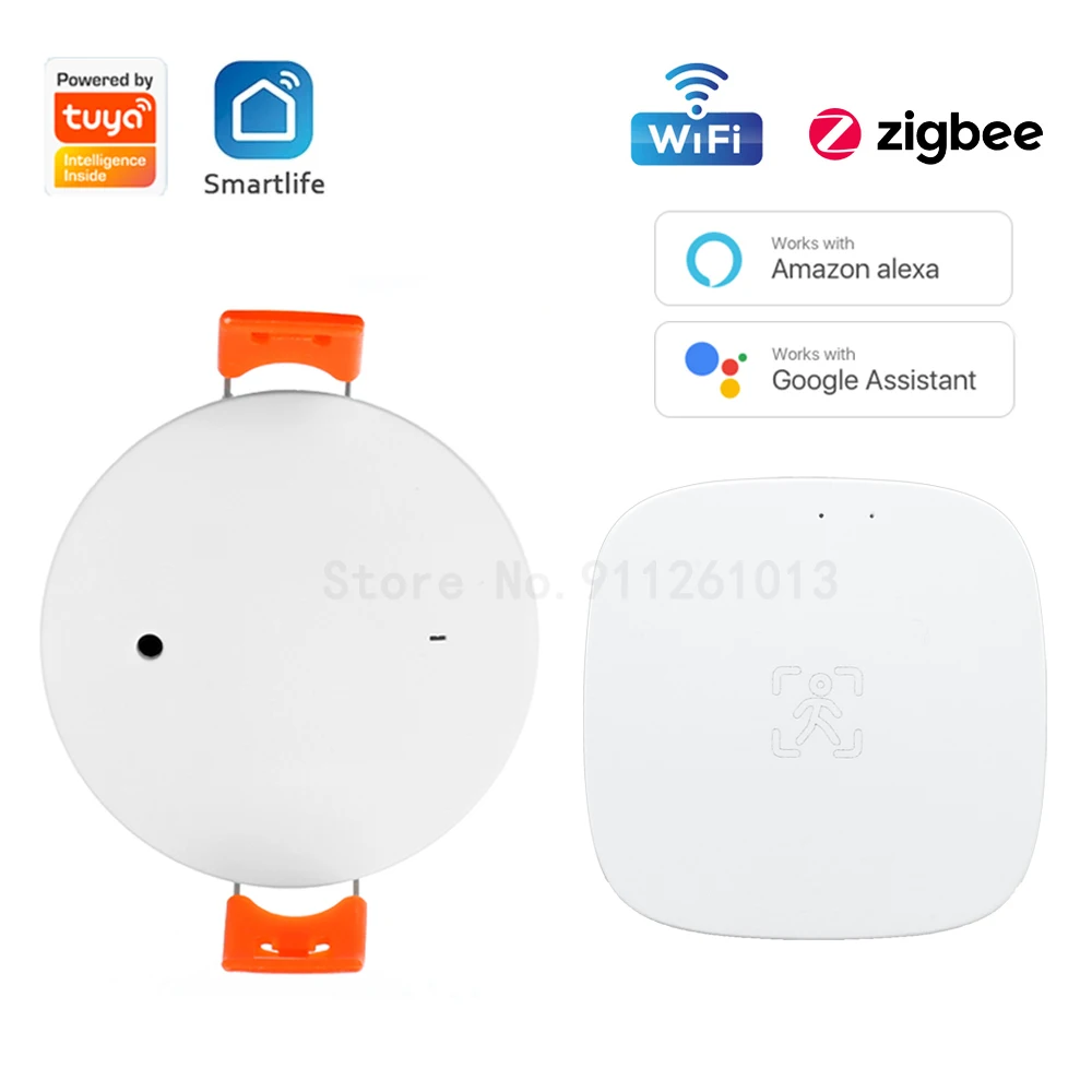 

Smart Tuya Human Presence Detector WiFi/ZigBee Millimeter Wave Radar Detection Sensor for Home Security and Energy Conservation