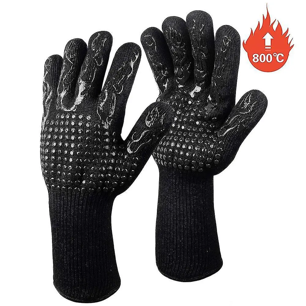 Heat Resistant Silicone BBQ Oven Glove 1 Pair silicone oven mitts,silicone oven gloves