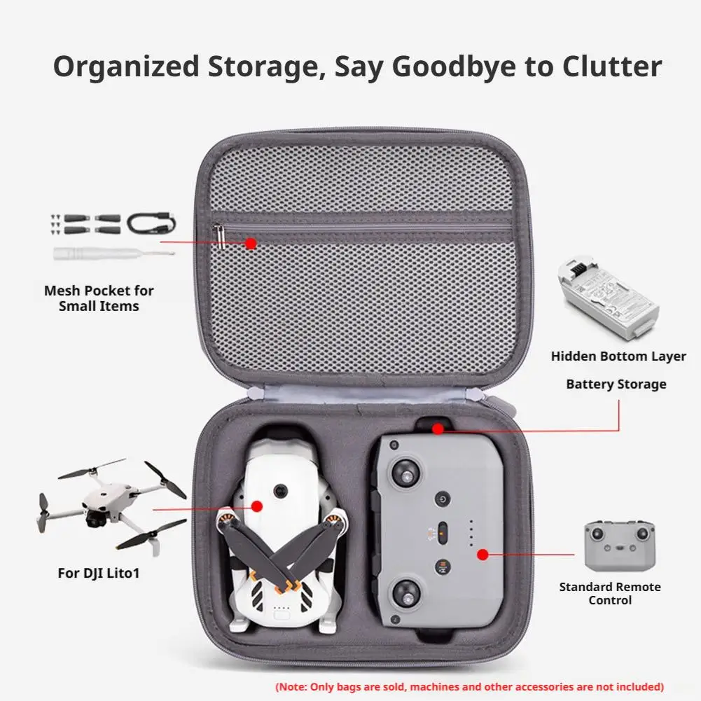 DJI Lito X1 휴대용 케이스 휴대용 보관 가방 충격 방지 낙하 방지 하드 쉘 휴대용 케이스 드론 액세서리