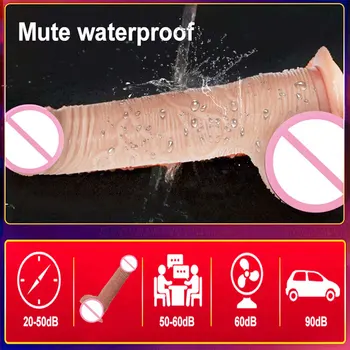 Telescopic Vibrating Thrusting Realistic Dildo Female Masturbation With Suction Cup Heating Penis Remote Control Dick For Women 5